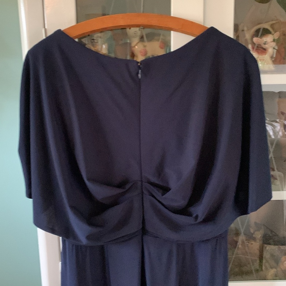 R & M Richards sz 12 formal jumpsuit wedding evening wear euc navy - Picture 8 of 8